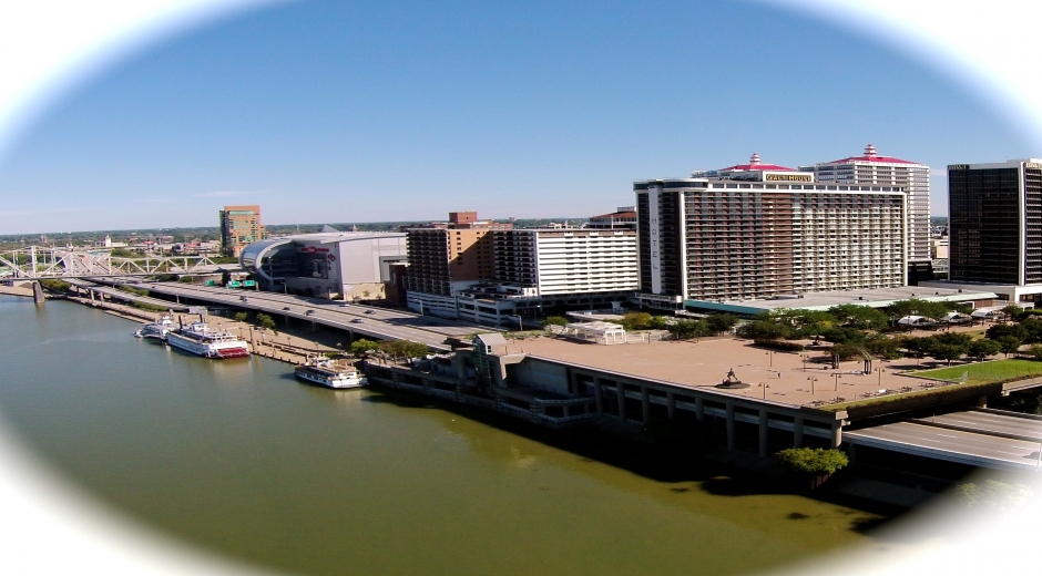 Drone's Eye View of Louisville, Kentucky's Belle of Louisville Steamboat